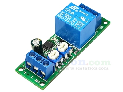 DC 12V Dual Delay Relay Module Adjustable Time 100s-ON 100s-OFF Trigger Control Switch